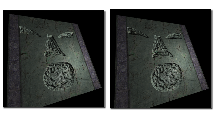 Face bump mapped